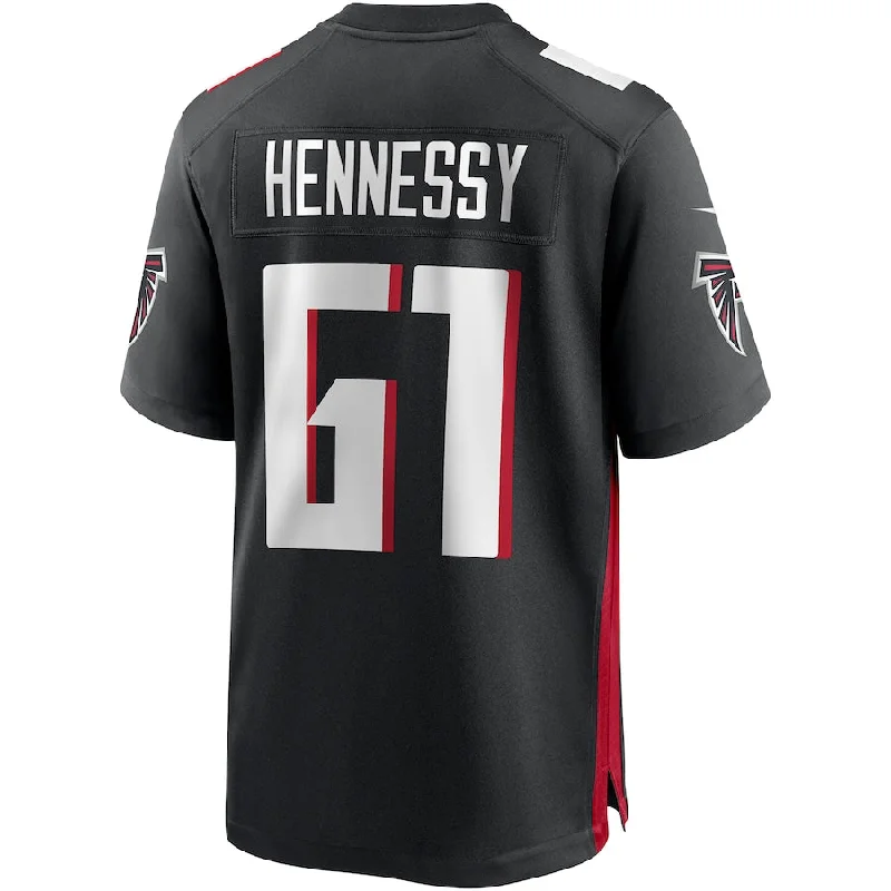 A.Falcons #61 Matt Hennessy Black Player Game Jersey Stitched American Football Jerseys