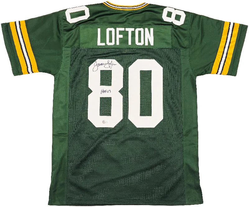 Green Bay Packers James Lofton Autographed Green Jersey "HOF 03" Beckett BAS Witness