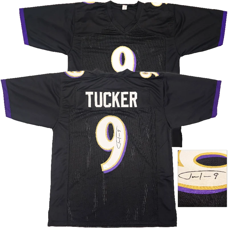 Baltimore Ravens Justin Tucker Autographed Black Jersey JSA