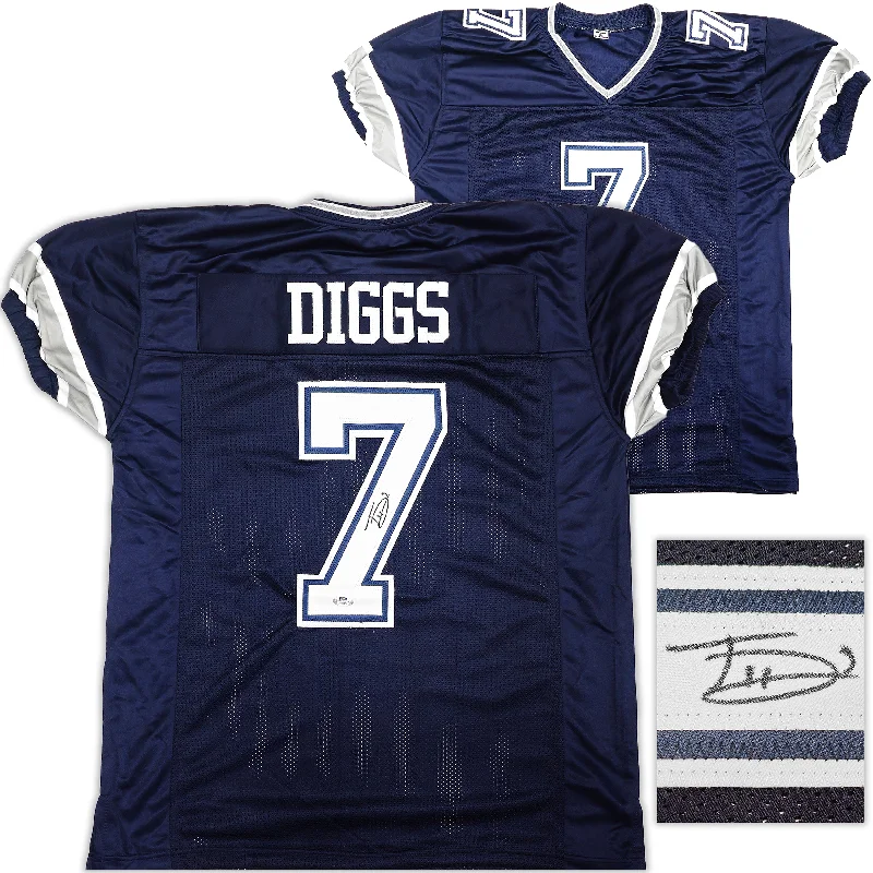 Dallas Cowboys Trevon Diggs Autographed Blue Jersey PSA/DNA