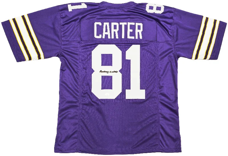 Minnesota Vikings Anthony Carter Autographed Purple Jersey JSA