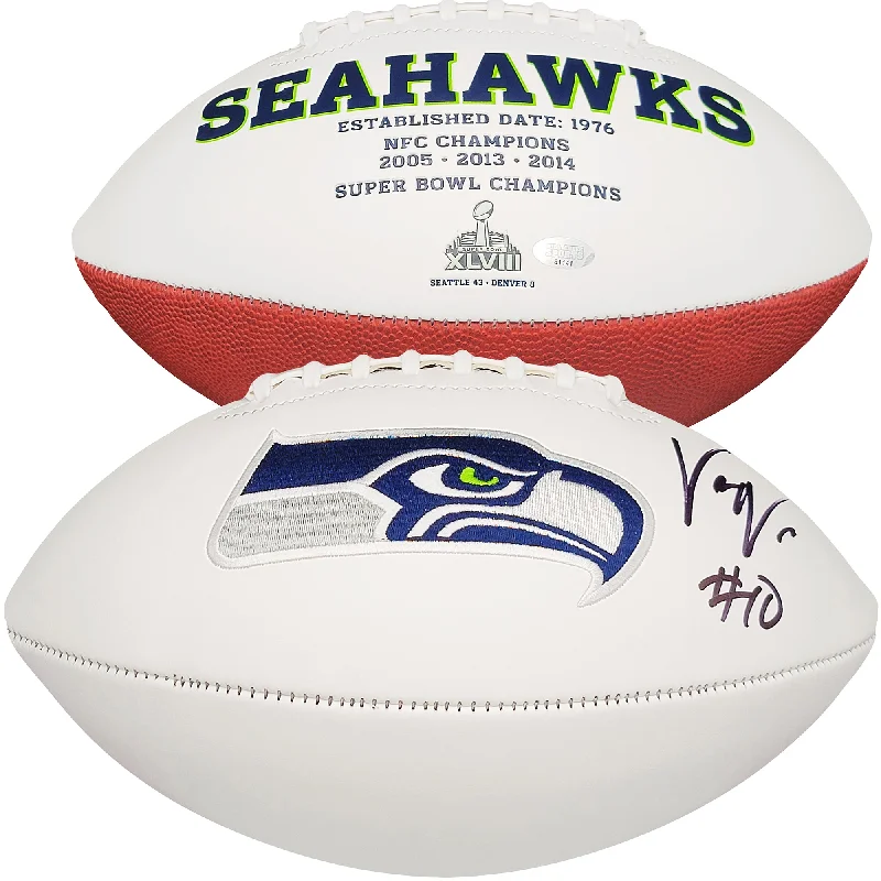 Uchenna Nwosu Autographed Seattle Seahawks White Logo Football MCS Holo Stock #211034