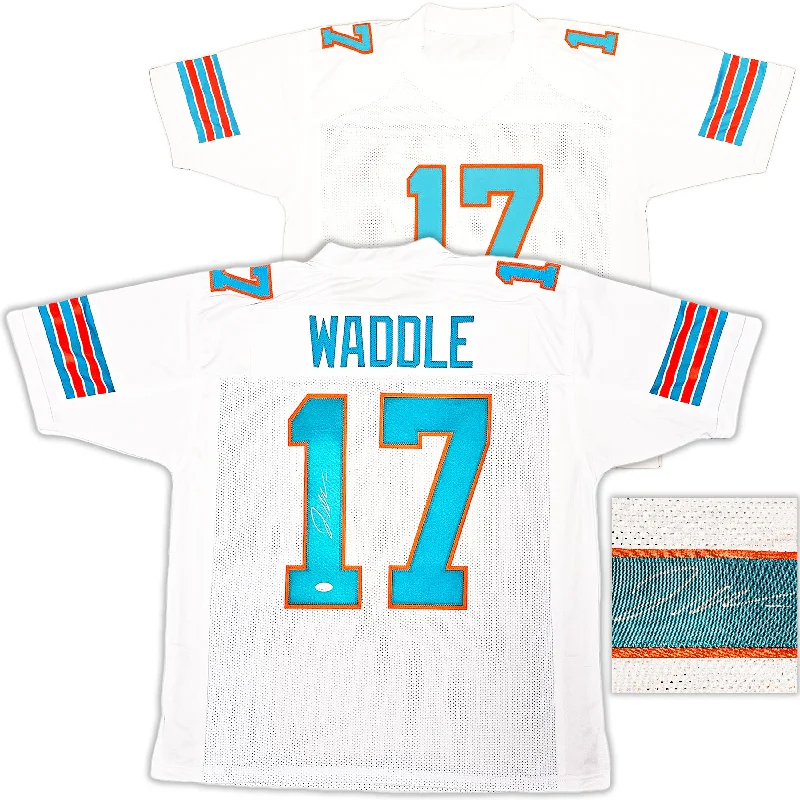 Miami Dolphins Jaylen Waddle Autographed White Jersey JSA