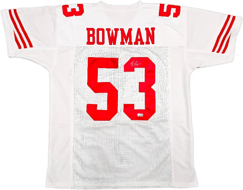 San Francisco 49ers NaVorro Bowman Autographed White Jersey Beckett BAS QR