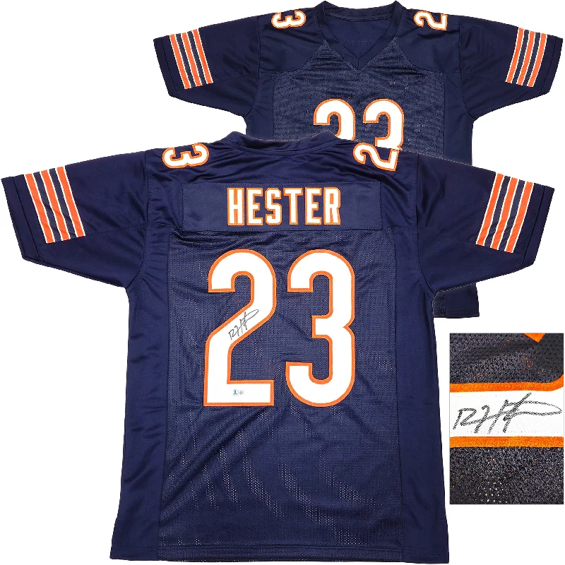 Chicago Bears Devin Hester Autographed Blue Jersey Beckett BAS Witness