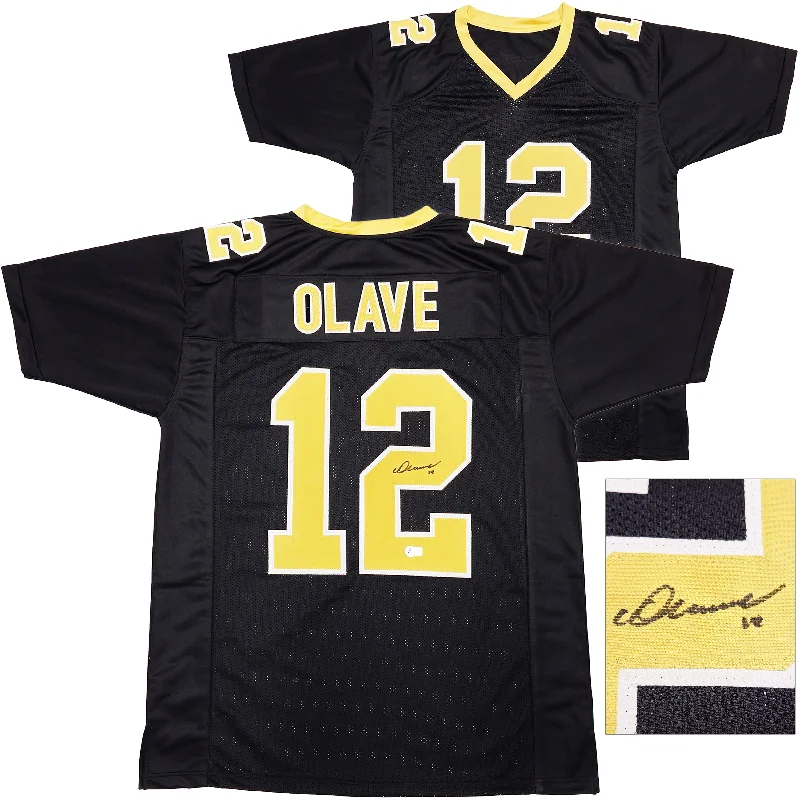 New Orleans Saints Chris Olave Autographed Black Jersey Beckett BAS Witness