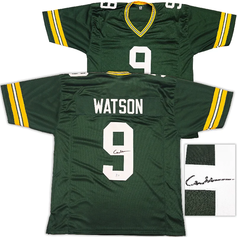 Green Bay Packers Christian Watson Autographed Green Jersey Beckett BAS Witness