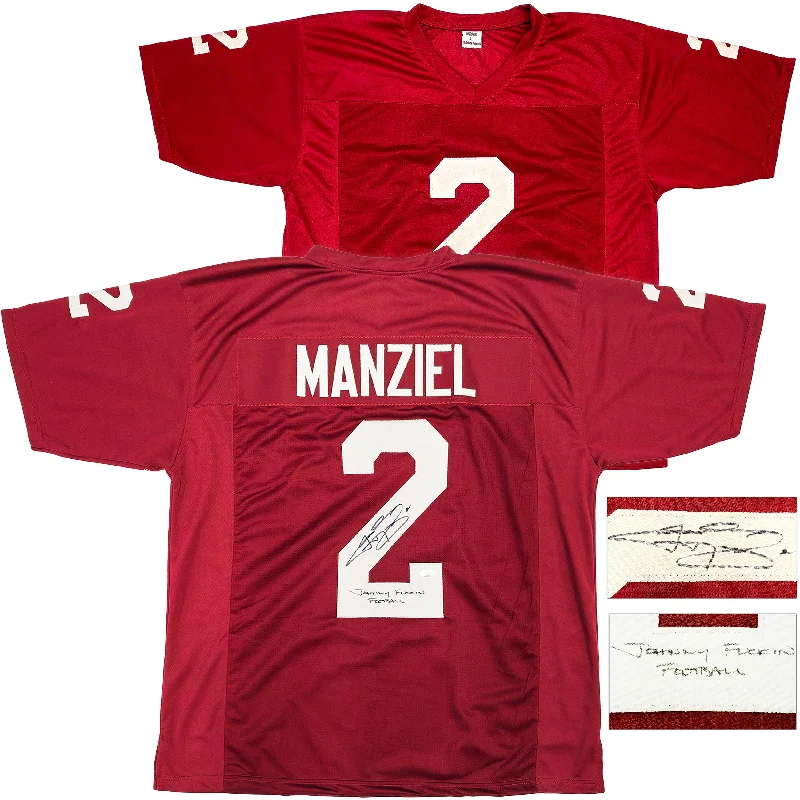 Texas A&M Aggies Johnny Manziel Autographed Maroon Football Jersey "Johnny F'ing Football" JSA