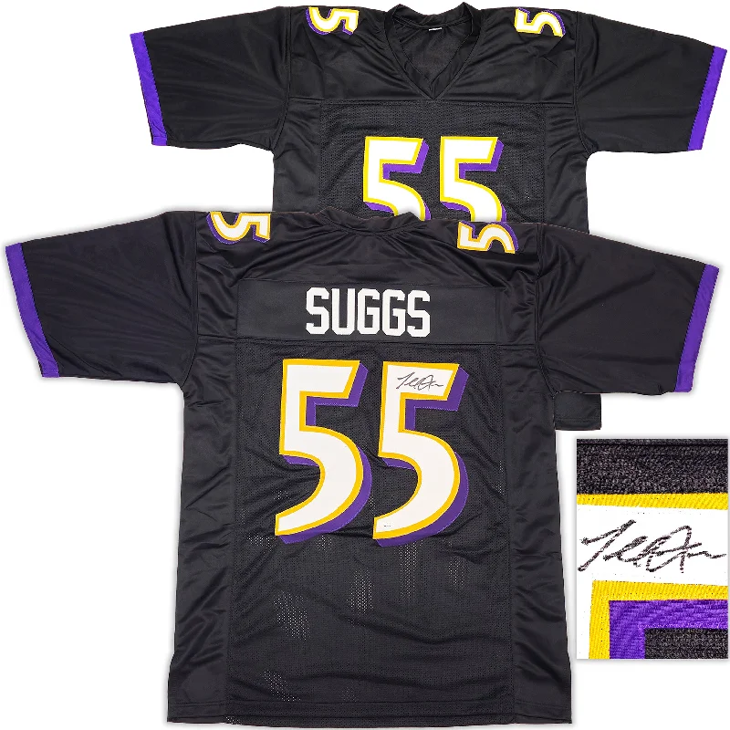 Baltimore Ravens Terrell Suggs Autographed Black Jersey JSA