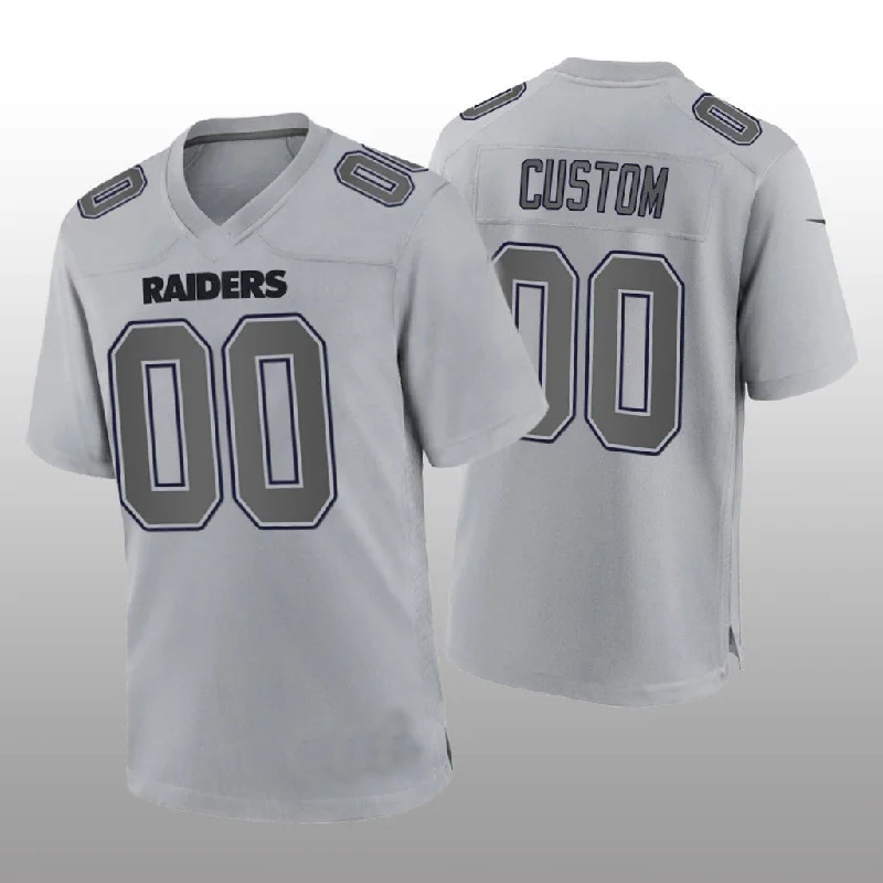 Custom LV.Raiders Gray Atmosphere Game Jersey  Stitched American Football Jerseys