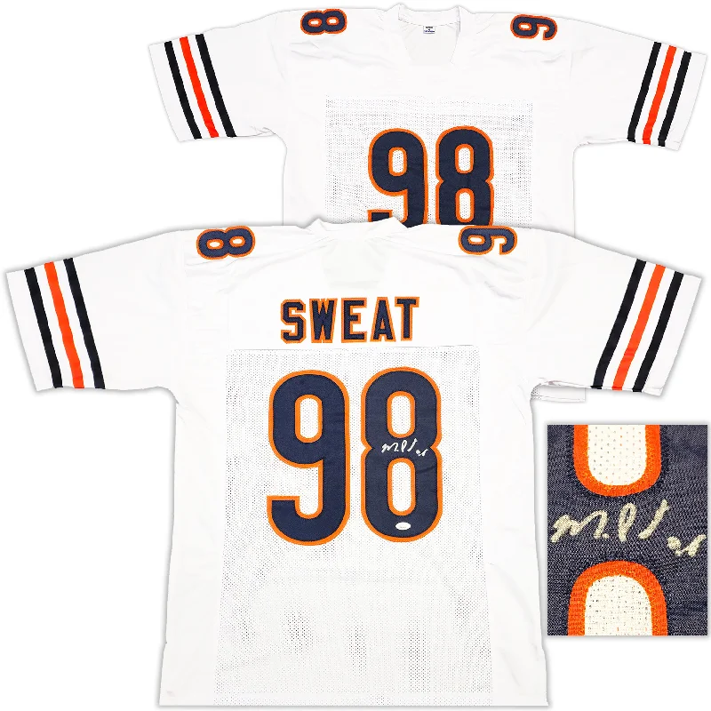 Chicago Bears Montez Sweat Autographed White Jersey JSA