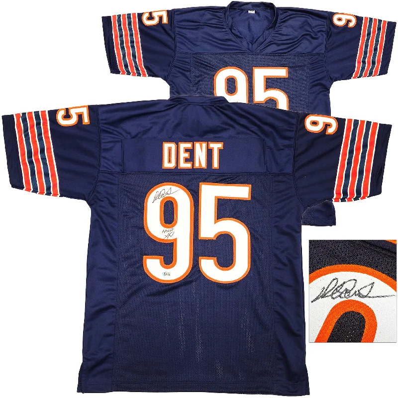 Chicago Bears Richard Dent Autographed Blue Jersey "MVP XX" Beckett BAS Witness