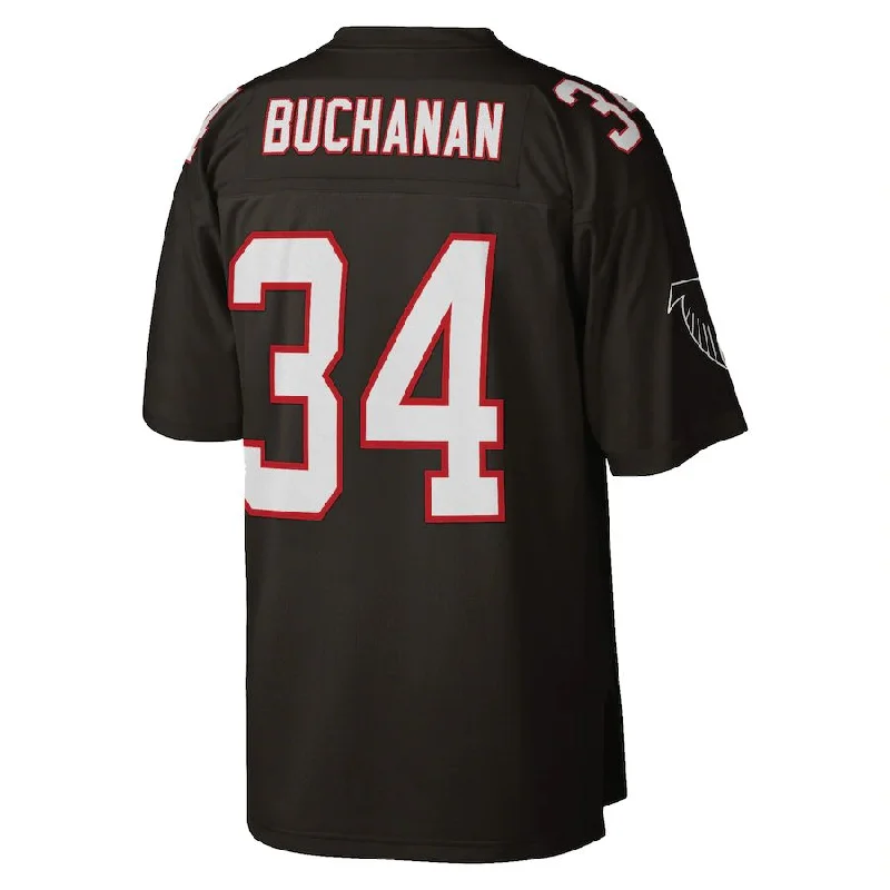 A.Falcons #34 Ray Buchanan Mitchell & Ness Black Retired Player Legacy Replica Jersey Stitched American Football Jerseys