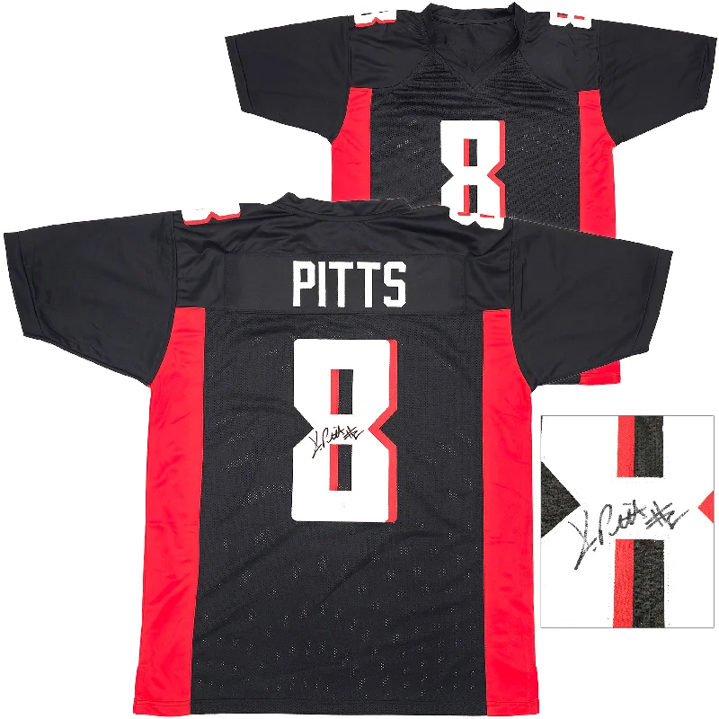 Atlanta Falcons Kyle Pitts Autographed Black Jersey Beckett BAS Witness