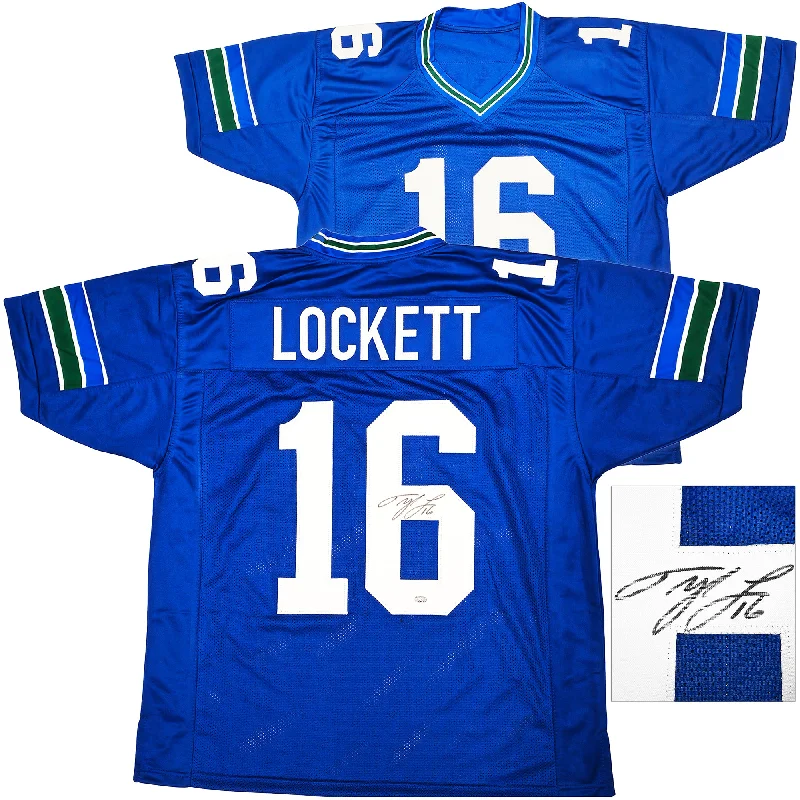 Seattle Seahawks Tyler Lockett Autographed Throwback Jersey MCS Holo