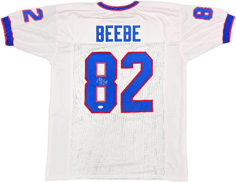 Buffalo Bills Don Beebe Autographed White Jersey JSA