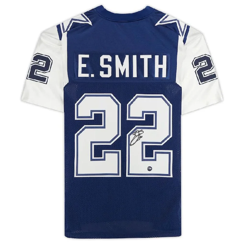 D.Cowboys #22 Emmitt Smith Fanatics Authentic Navy Mitchell & Ness Authentic 1995 Throwback Jersey Stitched American Football Jerseys