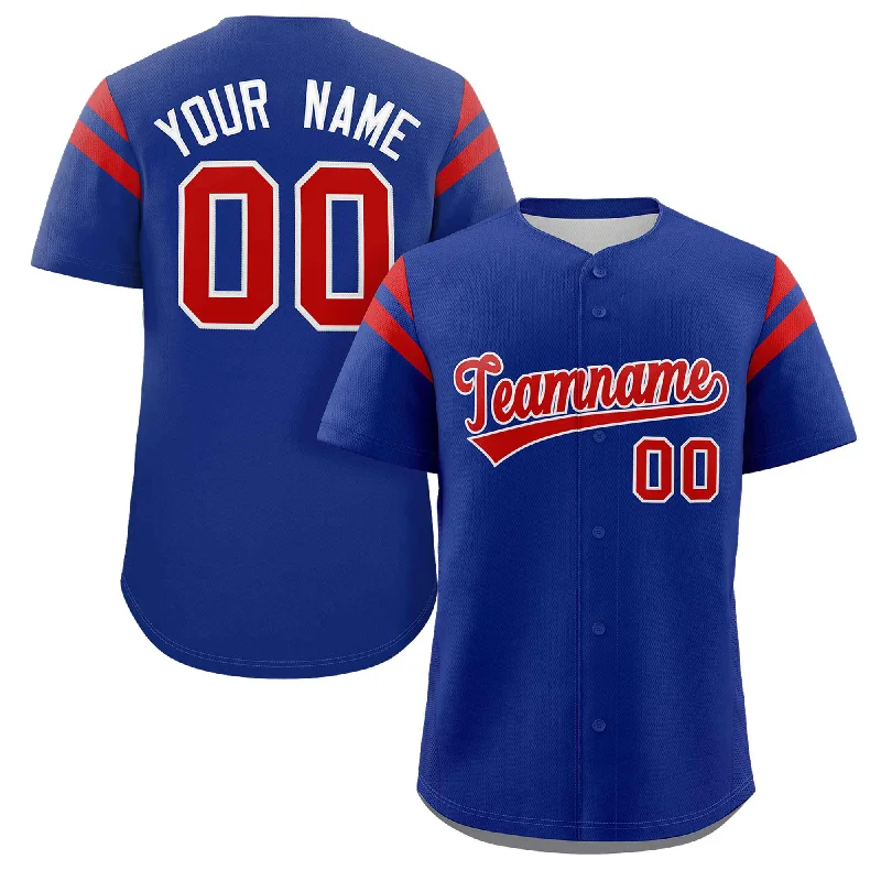 Custom Royal Red Classic Style Personalized Full Button Authentic Baseball Jersey