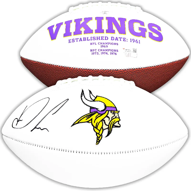 Dalvin Cook Autographed Minnesota Vikings White Logo Football Fanatics Holo Stock #218724