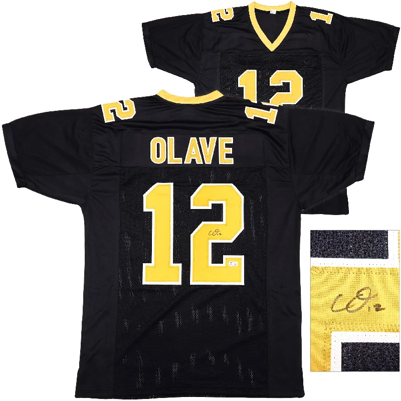 New Orleans Saints Chris Olave Autographed Black Jersey Beckett BAS Witness