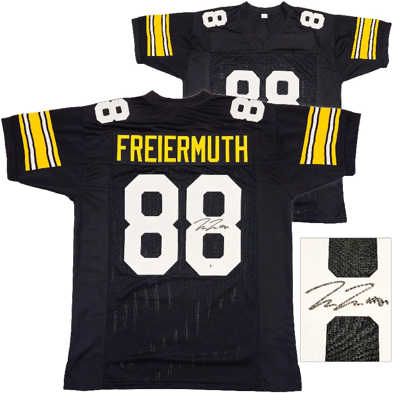 Pittsburgh Steelers Pat Freiermuth Autographed Black Jersey Beckett BAS Witness