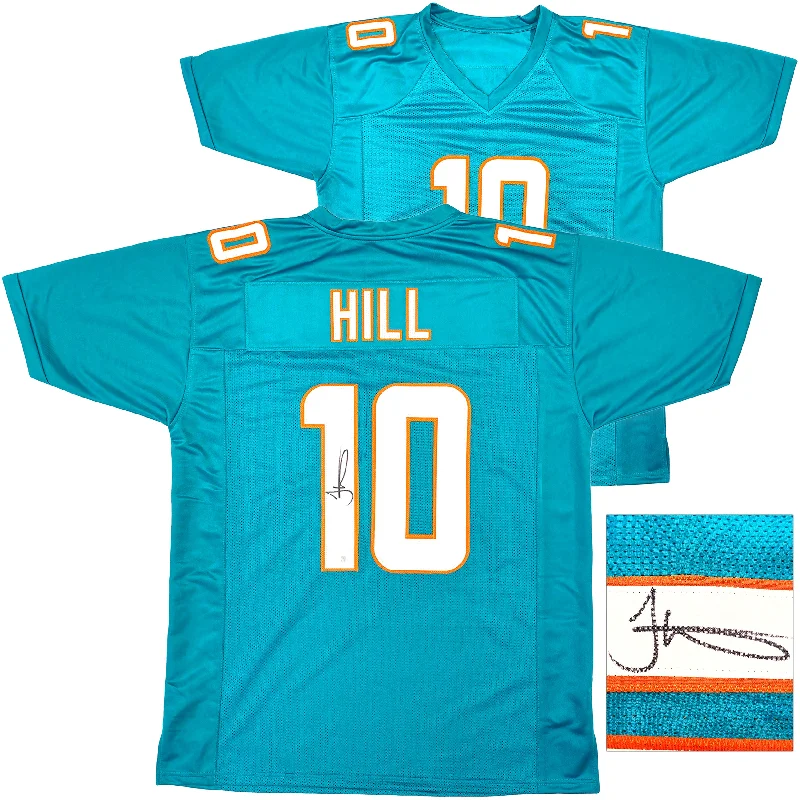 Miami Dolphins Tyreek Hill Autographed Teal Jersey Beckett BAS Witness