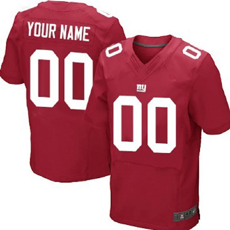 Custom NY.Giants Red Elite Jersey Stitched American Football Jerseys