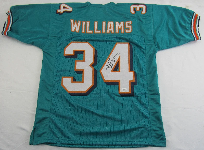 Ricky Williams Signed Throwback Dolphins Jersey JSA COA