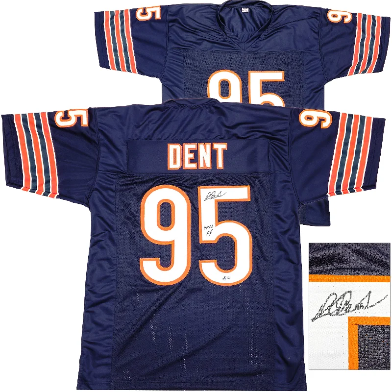 Chicago Bears Richard Dent Autographed Blue Jersey "MVP XX" Beckett BAS Witness